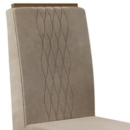 Mesa de Jantar Mia Tampo com Vidro 170x90 Creme/Carvalho e 6 Cadeiras Elen Carvalho Europeu/Veludo C - 6