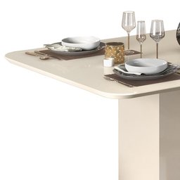 Mesa de Jantar Mia Tampo com Vidro 170x90 Creme/Carvalho e 6 Cadeiras Elen Carvalho Europeu/Veludo C - 4