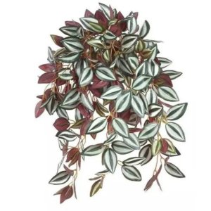 2 Folhagem Artificiais Outonada 65cm Planta de Pendurar Vaso