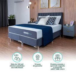 Colchão King Size D33 Connect Aplicativo Massageador 25x193x203 Keiko Colchões - 13