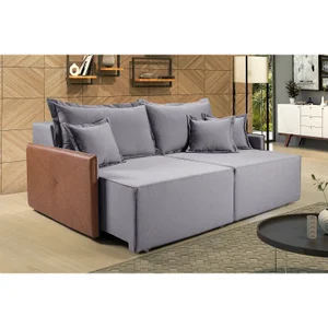 Sofá Retrátil 200cm 2 Lugares Linho Bali