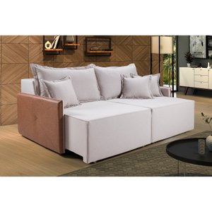 Sofá Retrátil 180cm 2 Lugares Linho Bali 