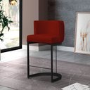 Ver imagem 2 de Banqueta Decorativa Emily Base Metal Preto:bordo
