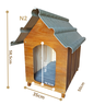 Casinha de Cachorro Telhado Ecológico de Madeira - Pequena N 2 - 2
