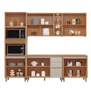 Ver imagem 3 de Cozinha Completa Allure 13 Portas 3 Gavetas 100% Mdf Jequitibá/gris - Linea Brasil