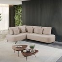 Ver imagem 2 de Sofá de Canto Nori Curva Ld 2,61m em Linho com Pés de Metal