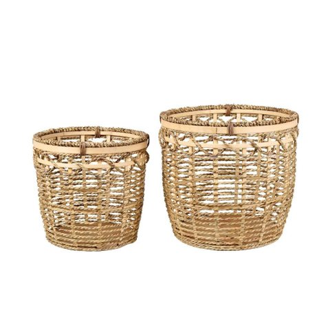 Set X2 Cesto Corda Palha Natural