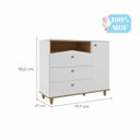 Ver imagem 7 de Quarto de Bebê com 1 Berço 1 Cômoda 3 Gavetas 1 Porta e 1 Guarda Roupa 4 Portas 4 Gavetas Bala de Go