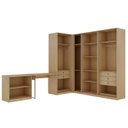 Ver imagem 5 de Closet para Quarto de Casal 100% MDF 6 Módulos com Escrivaninha e Balcão 2 Portas Infinity Marrom/Sa
