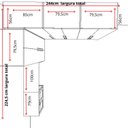 Ver imagem 4 de Closet para Quarto de Casal 100% Mdf 6 Módulos com Escrivaninha e Balcão 2 Portas Infinity