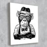 Tela Decorativa Macaco Pensativo 30X40Cm - 3