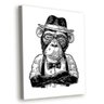 Tela Decorativa Macaco Pensativo 30X40Cm - 1