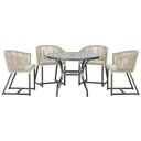 Ver imagem 1 de Mesa com 4 Cadeiras e Noronha Estofado 3 Trama Original Rami
