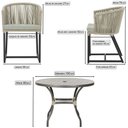 Ver imagem 2 de Mesa com 4 Cadeiras e Noronha Estofado 3 Trama Original Rami