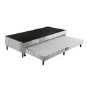 Ver imagem 1 de Cama Box Base C/auxiliar Universal com Auxiliar Sommier Rústico Bordado White (88x188x30) - Paropas