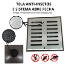 Ver imagem 3 de Ralo Anti Cheiro 20x20 Inox 304 com Abre Fecha Coletor Marrom Saída de 100mm