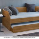 Ver imagem 2 de Bicama Solteiro Duo Luxo com Cama Auxiliar em Mdf Premium Amendoa