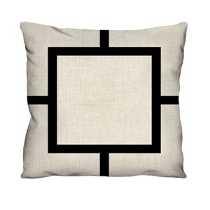 Capa de Almofada Decorativa Abstrata para Sofá 100% Algodão - 45x45cm