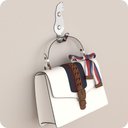 Ver imagem 3 de Kit 2 Ganchos De Parede Decorativo Pendurador De Bolsa G.C