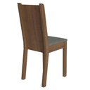 Ver mais imagens de Conjunto Sala de Jantar Mesa Tampo de Vidro 4 Cadeiras Rustic/silver Camélia Madesa