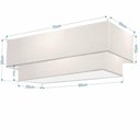 Ver imagem 2 de Plafon Duplo Retangular Vivare Md-3044 Cúpula em Tecido Bivolt Branco-branco 127/220v