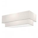 Ver imagem 3 de Plafon Duplo Retangular Vivare Md-3044 Cúpula em Tecido Bivolt Branco-branco 127/220v