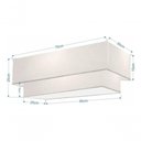 Ver imagem 4 de Plafon Duplo Retangular Vivare Md-3044 Cúpula em Tecido Bivolt Branco-branco 127/220v