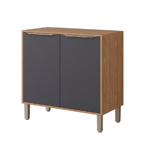 Balcão MGM Divina 800 2 Portas com dobradiças Slow Motion - Freijó/Titanium