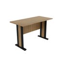 Ver imagem 2 de Mesa Multiuso Escritório Me-4194 Amêndoa/preto - Tecno Mobili
