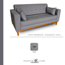 Ver imagem 5 de Sofá Gianni | Base de Madeira & Tecido Acquablock Impermeável | 2 Lugares | Medida 170cm | Cinza 336