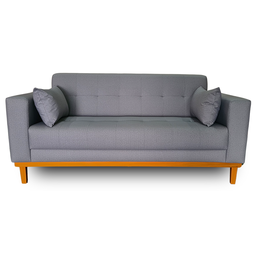 Sofá Gianni | Base de Madeira & Tecido Acquablock Impermeável | 2 Lugares | Medida 170cm | Cinza 336 - 1