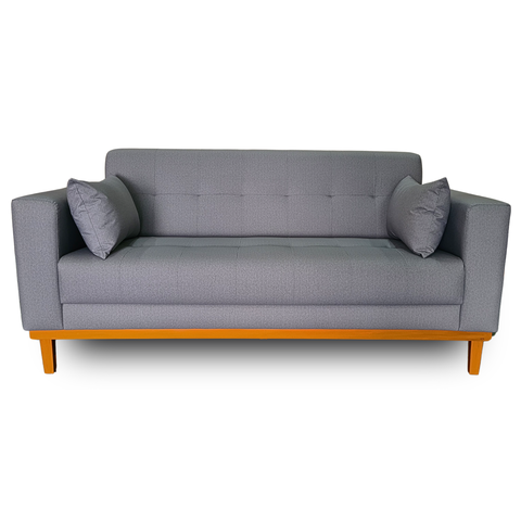 Sofá Gianni | Base de Madeira & Tecido Acquablock Impermeável | 2 Lugares | Medida 170cm | Cinza 336