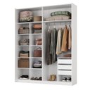 Ver imagem 3 de Guarda Roupa Solteiro Mdf 2 Portas 1 com Espelho 178,5 Cm Raffinato Belmax:branco