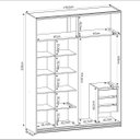 Ver imagem 6 de Guarda Roupa Solteiro Mdf 2 Portas 1 com Espelho 178,5 Cm Raffinato Belmax:branco