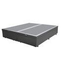 Ver imagem 2 de Cama Box Baú Blindado Queen Bipartido Principe Das Camas Sintético Cinza 158x198x41