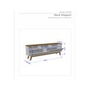 Ver imagem 4 de Conjunto Sala Rack Painel Elegant para TV até 65 Polegadas Cinamomo/Titanium