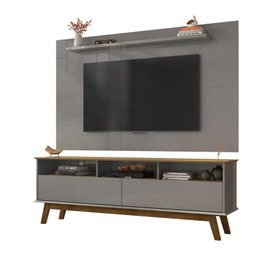 Conjunto Sala Rack Painel Elegant para TV até 65 Polegadas Cinamomo/Titanium - 2