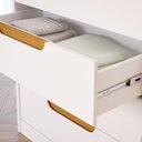 Ver imagem 6 de Cômoda de Bebê com 4 Gavetas 1 Porta Mel Espresso Móveis Branco