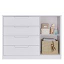 Ver imagem 4 de Cômoda de Bebê com 4 Gavetas 1 Porta Mel Espresso Móveis Branco