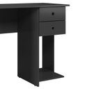 Ver imagem 3 de Mesa Escrivaninha 4115 2 Gavetas Preto - Qmovi