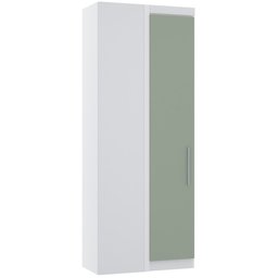 Guarda Roupa Modulado de Casal Alpes Branco Verde 6 Peças - Luciane Alpes Casal - 5