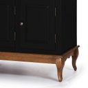 Ver imagem 3 de Balcão Buffet 4 Portas 3 Gavetas 60805 Hannover Linz Móveis - Preto/imbuia Glazer