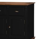 Ver imagem 2 de Balcão Buffet 4 Portas 3 Gavetas 60805 Hannover Linz Móveis - Preto/imbuia Glazer