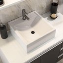 Ver imagem 6 de Conjunto Gabinete Banheiro Prisma 80cm Gabinete + Cuba + Espelheira com Vidro Branco Preto