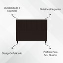 Ver imagem 3 de Cabeceira Estofada para Cama Box Queen 160 Cm Classic Suede Marrom Suede