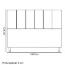 Ver imagem 4 de Cabeceira Estofada para Cama Box Queen 160 Cm Classic Suede Marrom Suede