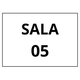 Placa Sinalização 1/2 Oficio Sala 05 Mdf Natural - 1