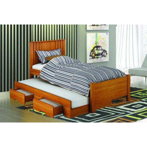 Cama Solteiro com Auxiliar 2 Gav Milano Cinamomo