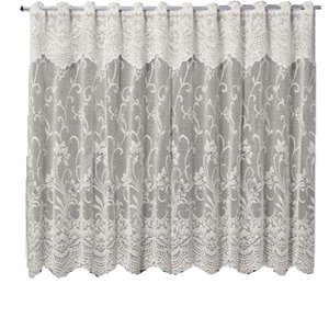 Cortina de Renda Cozinha 2,00 X 1,20 e 0,30m Nova Karla