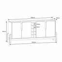Ver imagem 4 de Buffet Aparador 190cm 4 Portas com Adega Lizz